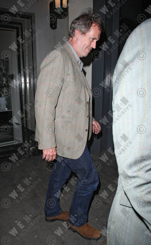  Hugh Laurie leaving the Ivy club- London, England - 01.05.12