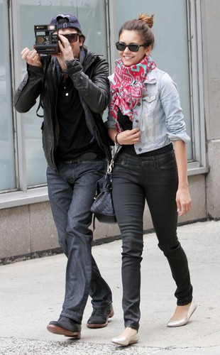  Ian & Nina leaving the Trump Soho Hotel in New York (May 8, 2012)