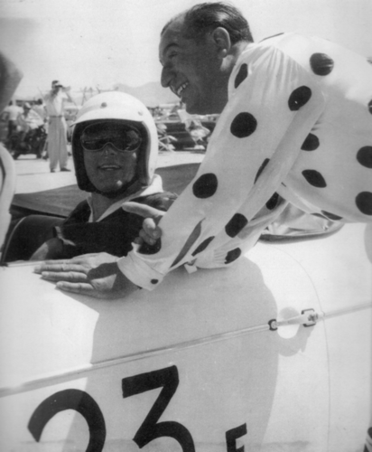  James Dean getting ready to race