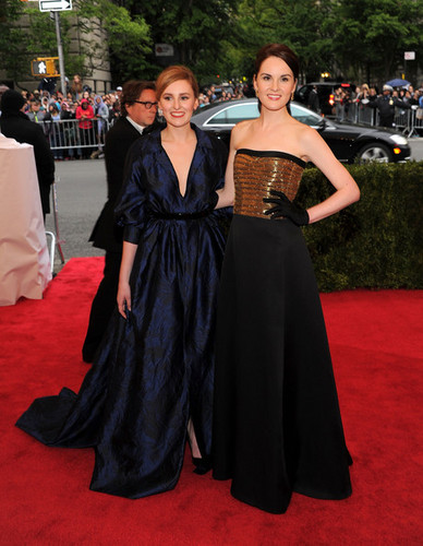 Michelle Dockery and Laura Carmichael at MET Gala