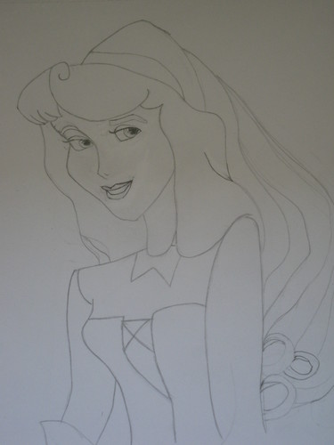  My attempt at Drawing Aurora today in my 2nd period :)