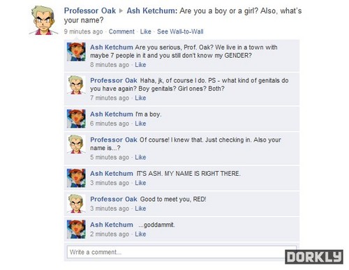  Pokemon characters Facebook chats