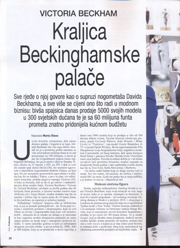  Victoria Beckham: Gloria magazine (Croatia)