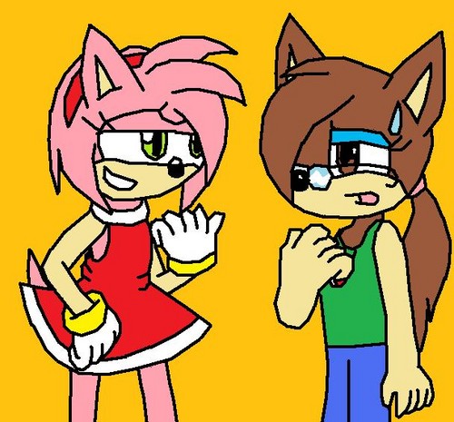  Victoria the hedgehog as me and Amy Rose