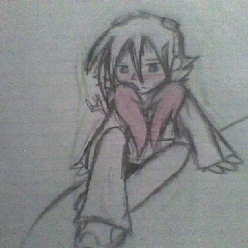 better  human form and plus my friend wanted him to wear a pink scarf.
