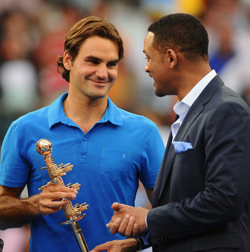  Roger Federer and Will Smith in Madrid 2012