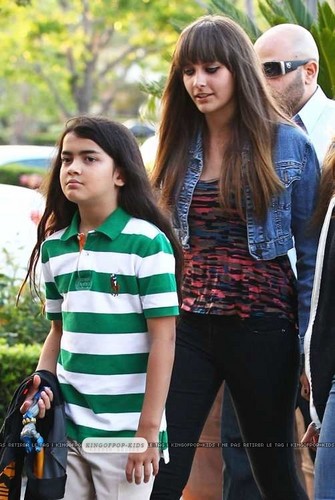  Blanket Jackson with his sister Paris and Paris's Friends in Calabasas
