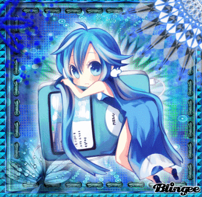  Blue Аниме Girl