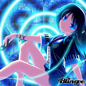  Blue anime Girl