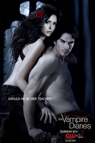  Damon Elena season 4 poster