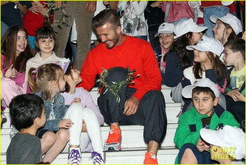  David Beckham Brings the Olympic Flame to the UK