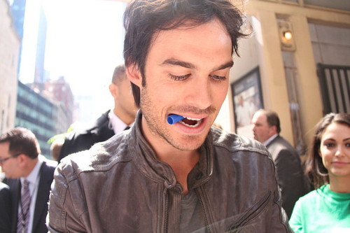  Ian in the CW Upfronts - Signing Autographs