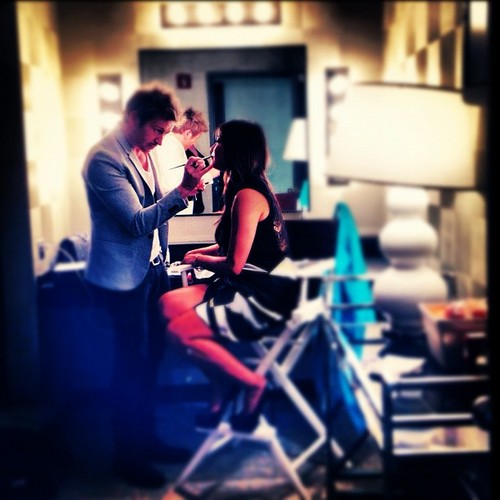  Jenna getting her make-up done