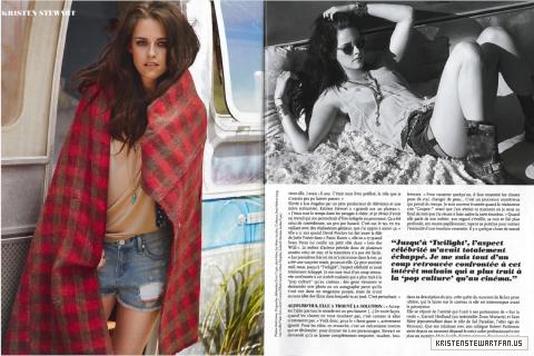  Scans of Kristen's feature in Elle magazine, France - 2012.
