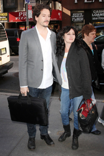  Shannen and Kurt Iswarienko arriving at the NBC Studio, April 03, 2012