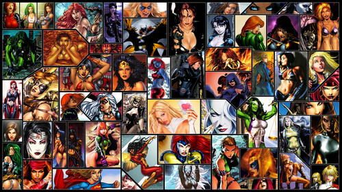 Women of comics wallpaper