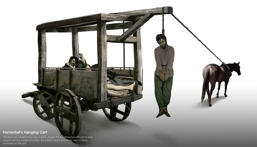  Harrenhal's Hanging kar, winkelwagen concept art