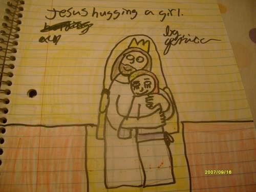 jesus hugging a girl