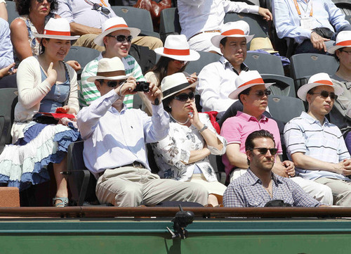 Bradley Cooper Watches The French Open