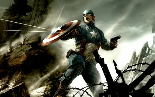  Captain America kertas dinding
