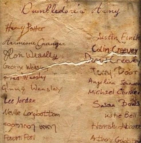  Dumbledore's Army Sign up Sheet