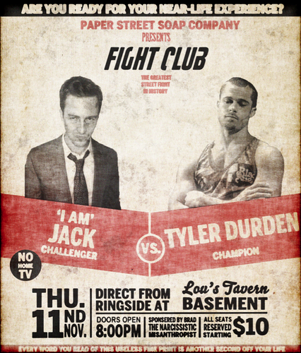  Fight Club Retro Boxing Poster