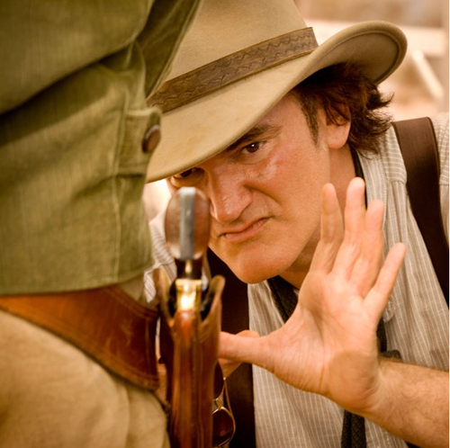  Quentin Tarantino, behind the scenes on the set of Django Unchained