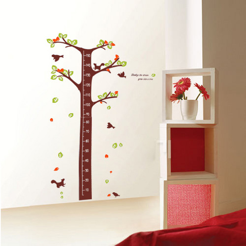  Realize the Dream Grow into árvore Height Measurement mural Sticker