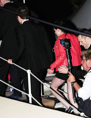  Robert and Kristen leaving "Cosmopolis" after party