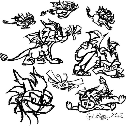  Spyro sketches