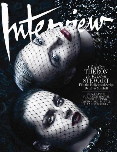  latest Interview Magazine cover with Kristen Stewart and Charlize Theron.