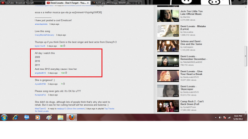 on youtube i decide that  to write something nice to demi on a comment and look how many likers