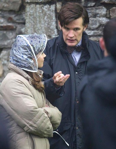  ‎Matt Smith and Jenna-Louise Coleman on the set of Doctor Who