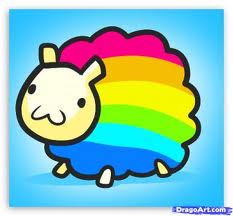  Afro arcobaleno pecora, pecore