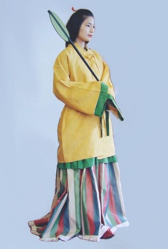  Ancient Japanese Women's Clothing, Asuka Period (538 A.D. - 710 A.D.)