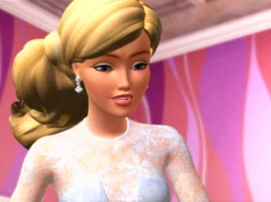  búp bê barbie in White Dress