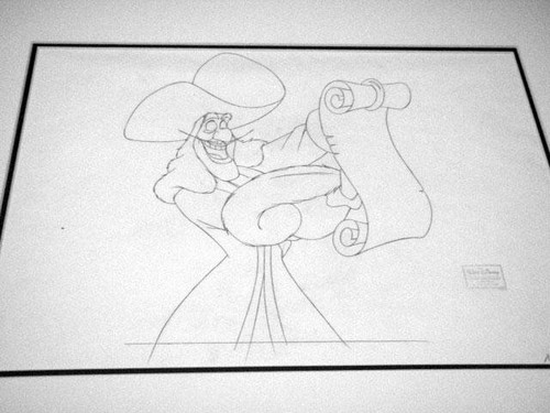  Дисней Villains Production drawing-Captain Hook