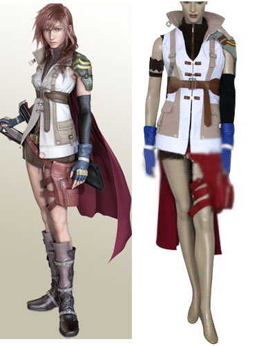 Final 幻想 XIII Lightning Cosplay Costume