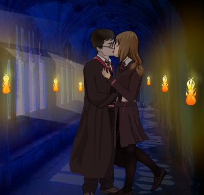  Harry Kisses Hermione