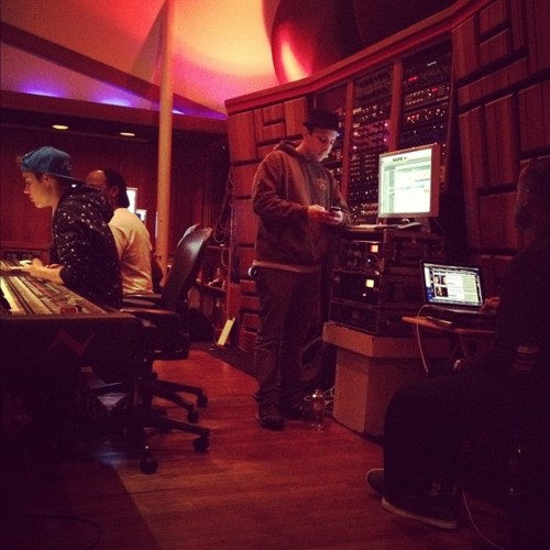  In the studio