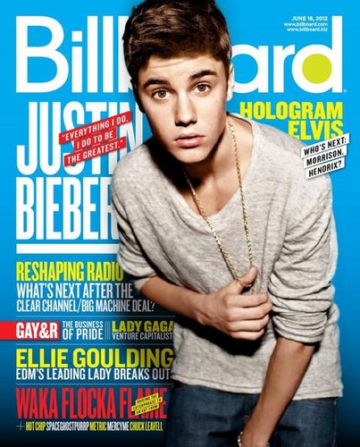  Justin on the cover of Billboard Magazine.
