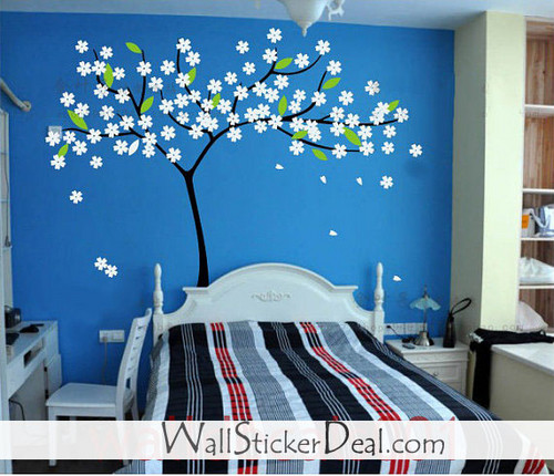 Lovely Blossom Tree With Flowers Wall Stickers