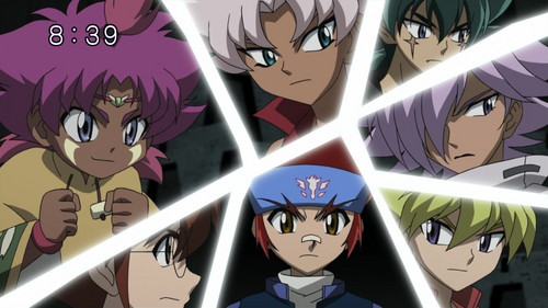  bila mpangilio pics of Kyoya and the rest of the Legend Bladers from Beyblade Metal Fury