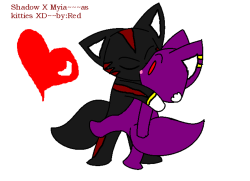  Shadow and Myia as kitties :3