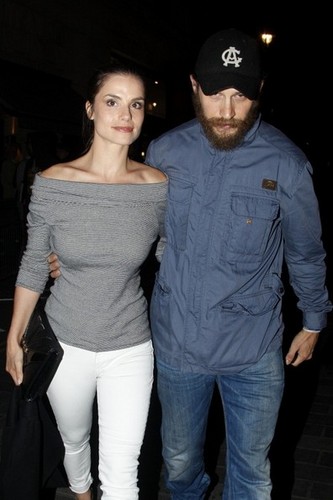  Tom Hardy outside the Prometheus after party at Aqua night club in London.
