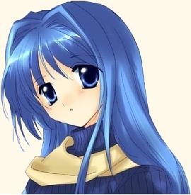 blue haired anime girls