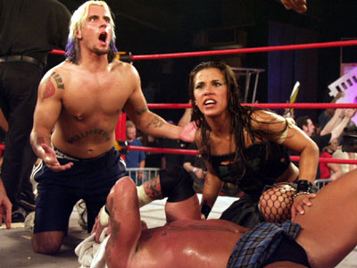  cm punk at tna with mickie james