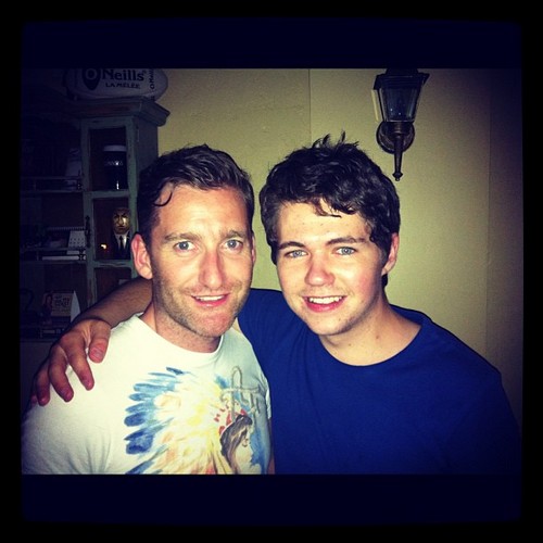  damianmcginty and paul on a night in New York Greatest city in the world-5-3-2012