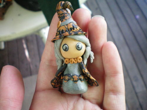  handmade clay witch