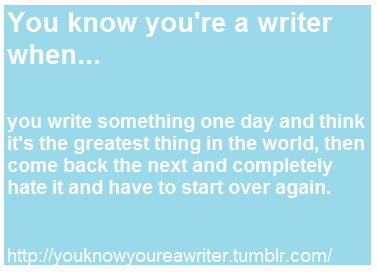  당신 know your a writer when